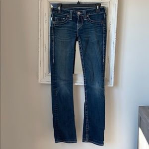 True Religion Johnny Straight Leg Jeans Dark Wash